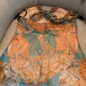 Soft floral halter top